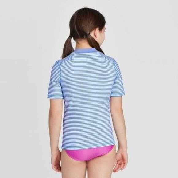 Girls Flip Sequin Cherry Rashguard Swim Shirt Separate XS 4/5 - Picture 2 of 2